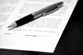 Paper with Signature Line Contract Pen Closing Deal Royalty Free Stock Photo