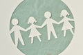 Paper silhouette of children - Ecology and social responsibility Royalty Free Stock Photo