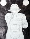 Paper silhouette shooting target