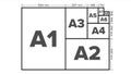 Paper Sizes Vector. A1, A2, A3, A4, A5, A6, A7, A8 Paper Sheet Formats. Isolated Illustration