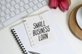 Paper small business loan on a table. Business concept. Royalty Free Stock Photo