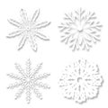 Paper snowflakes vector Royalty Free Stock Photo