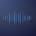 Paper sound waveform with shadow Royalty Free Stock Photo