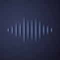 Paper sound waveform with shadow Royalty Free Stock Photo