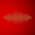 Paper sound waveform with shadow Royalty Free Stock Photo