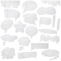 Paper speech bubbles