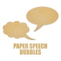 Paper speech bubbles