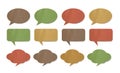 Paper speech bubbles