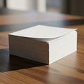 The paper is square cornered uniformly cut and stacked neatly Royalty Free Stock Photo