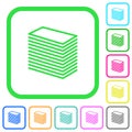 Paper stack vivid colored flat icons icons Royalty Free Stock Photo