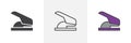 Paper stapler icon