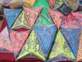 Star decorations for sale in shop. India, Goa Royalty Free Stock Photo