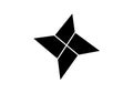 Paper star origami icon fully resizable editable vector in black color
