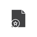 Paper and star vector icon Royalty Free Stock Photo