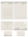Paper stationery series for of Royalty Free Stock Photo