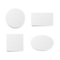Paper stickers. Adhesive tags in different shapes. Royalty Free Stock Photo