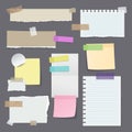 Paper stickers or sticky note, yellow memo Royalty Free Stock Photo