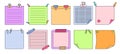 Paper sticky note set planning notebook vector Royalty Free Stock Photo