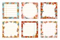 Paper sticky notes notepaper sticker notepads with butterfly cartoon set copybook page lined grid