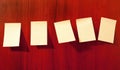 Paper sticky notes on wall