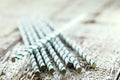 Paper straw, ecological disposable straw, no plastic material, biodegradable Royalty Free Stock Photo