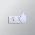 Paper style vector icon, dollar, money, fire paper style, icon