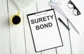 Paper with Surety Bond Royalty Free Stock Photo