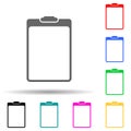 paper tablet multi color style icon. Simple thin line, outline vector of web icons for ui and ux, website or mobile application Royalty Free Stock Photo
