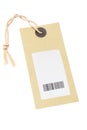 Paper Tag With Bar Code Sticker Royalty Free Stock Photo