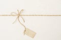 Paper Tag Label and Rope Bow, Present Pricing Decoration