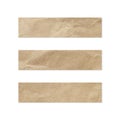 Paper tag set. Close up of a piece of note paper on a white background Royalty Free Stock Photo