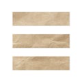 Paper tag set. Close up of a piece of note paper on white background. Piece of newspaper on white Royalty Free Stock Photo