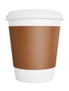 Paper take-out coffee in thermo cup Royalty Free Stock Photo