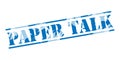 Paper talk blue stamp