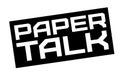 Paper talk typographic sign Royalty Free Stock Photo