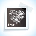 Paper tape love tag Royalty Free Stock Photo