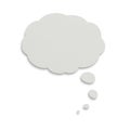 Paper thought bubble with clipping path Royalty Free Stock Photo