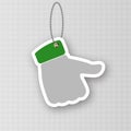 Paper thumb up tag isolated Royalty Free Stock Photo