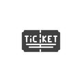 Paper ticket vector icon