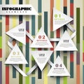 Paper triangle flowchart infographic elements
