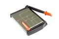 Paper trimmer on white Royalty Free Stock Photo