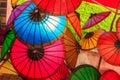 Paper umbrellas at a night market, Luang Prabang, Laos Royalty Free Stock Photo