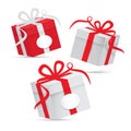 Paper Vector Gift Box Set Royalty Free Stock Photo