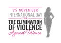 Paper Vector Illustration for International Day for the Elimination of Violence against Women Royalty Free Stock Photo