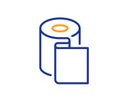 Paper wallpaper line icon. Paper towels sign. Vector