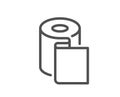 Paper wallpaper line icon. Paper towels sign. Vector