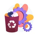 Paper waste bin vector concept metaphor. Royalty Free Stock Photo