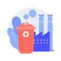 Paper waste bin vector concept metaphor. Royalty Free Stock Photo