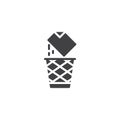 Paper waste bin vector icon Royalty Free Stock Photo