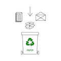 Paper waste container